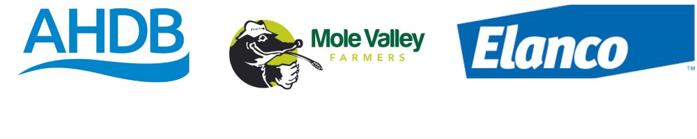 Logos of: AHDB, Mole Valley Farmers, and Elanco